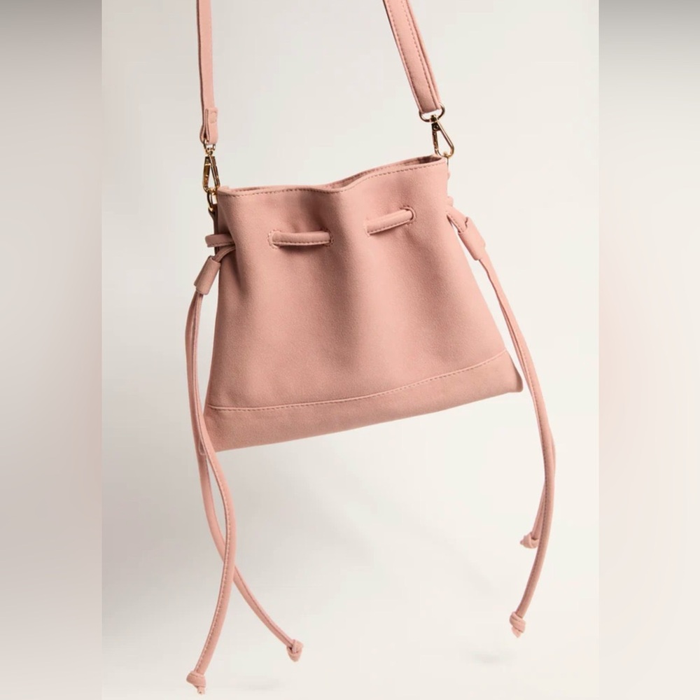Faux Suede Mini Crossbody Bag, NIB